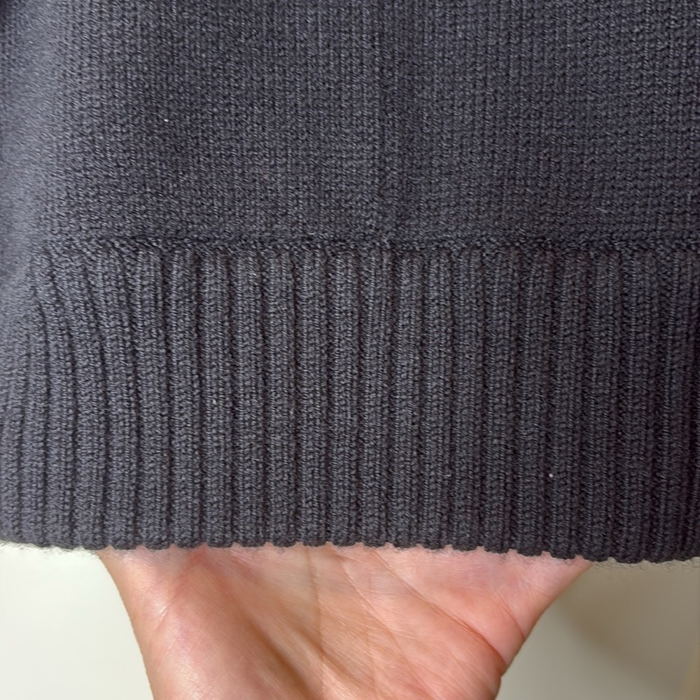 Banana Republic | Black Fine Merino Wool 1 Button Dolman Sleeve Knit Cardigan S - Picture 16 of 17